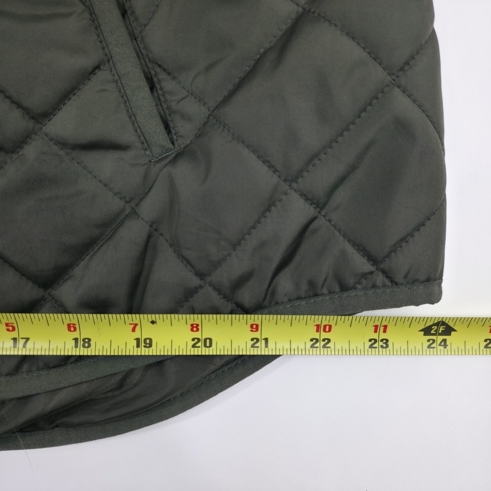 Old Navy Womens Puffer Vest XL Olive Green Quilted‎ Full Zip Mock Neck Jacket - Picture 7 of 9